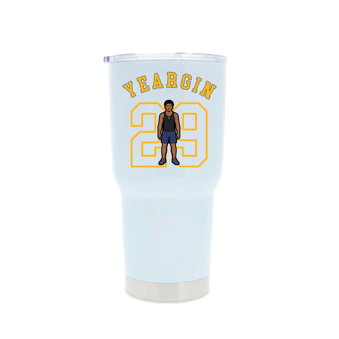 30oz Stainless Steel Tumbler — Shirsey Arch in White