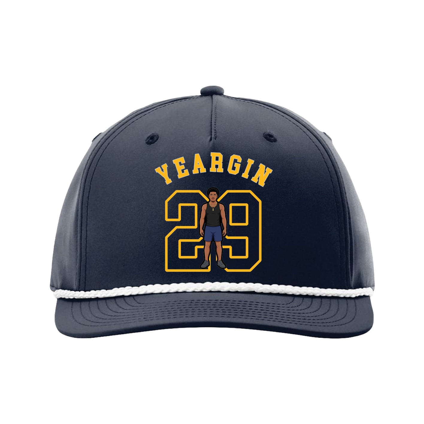 Five-Panel Classic Rope Cap — Shirsey Arch in Navy