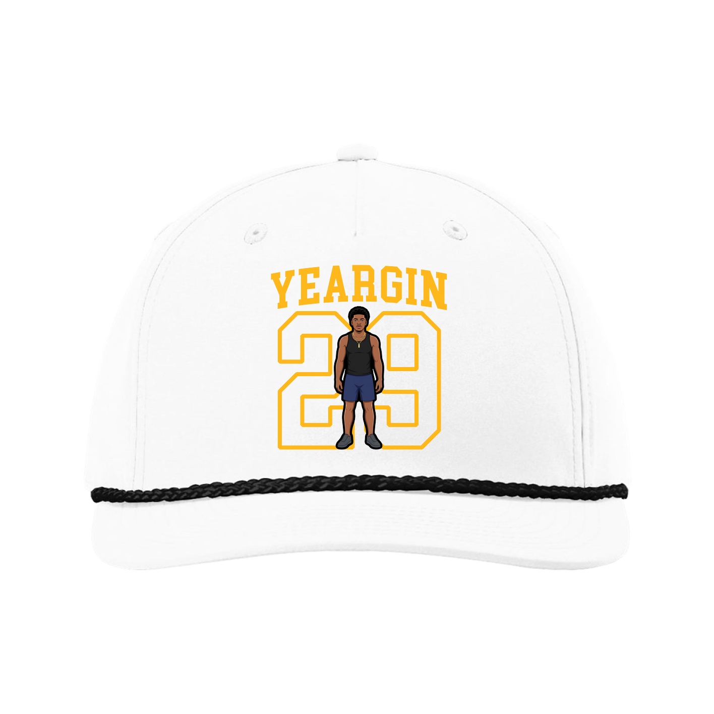 Five-Panel Classic Rope Cap — Shirsey in White