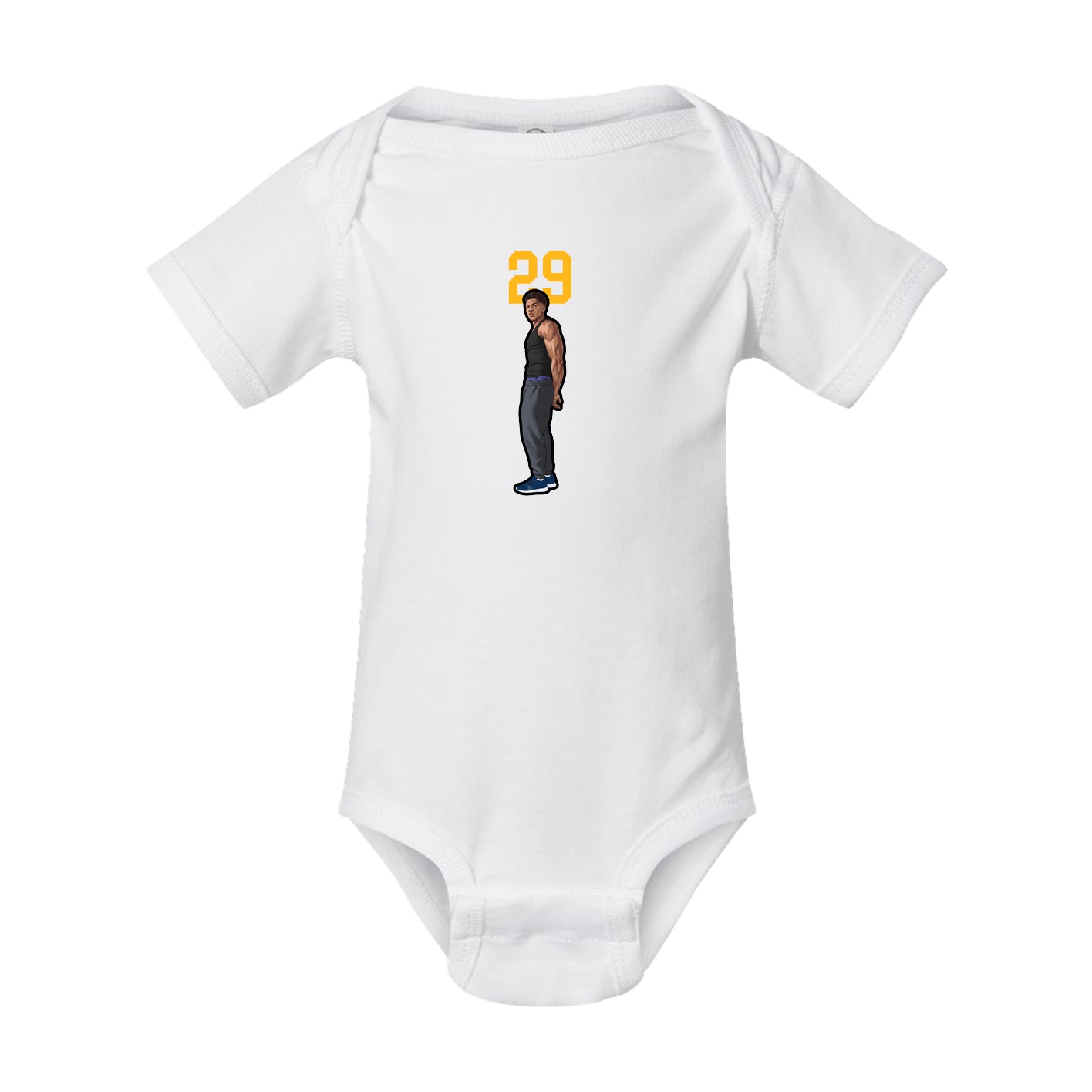 Baby Onesie — Number Top in White