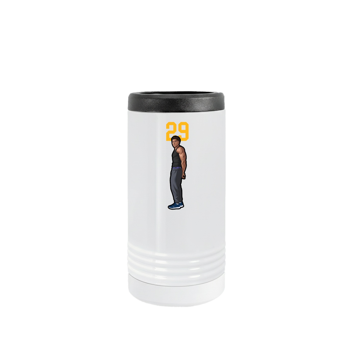 Slim Beverage Holder — Number Top in White