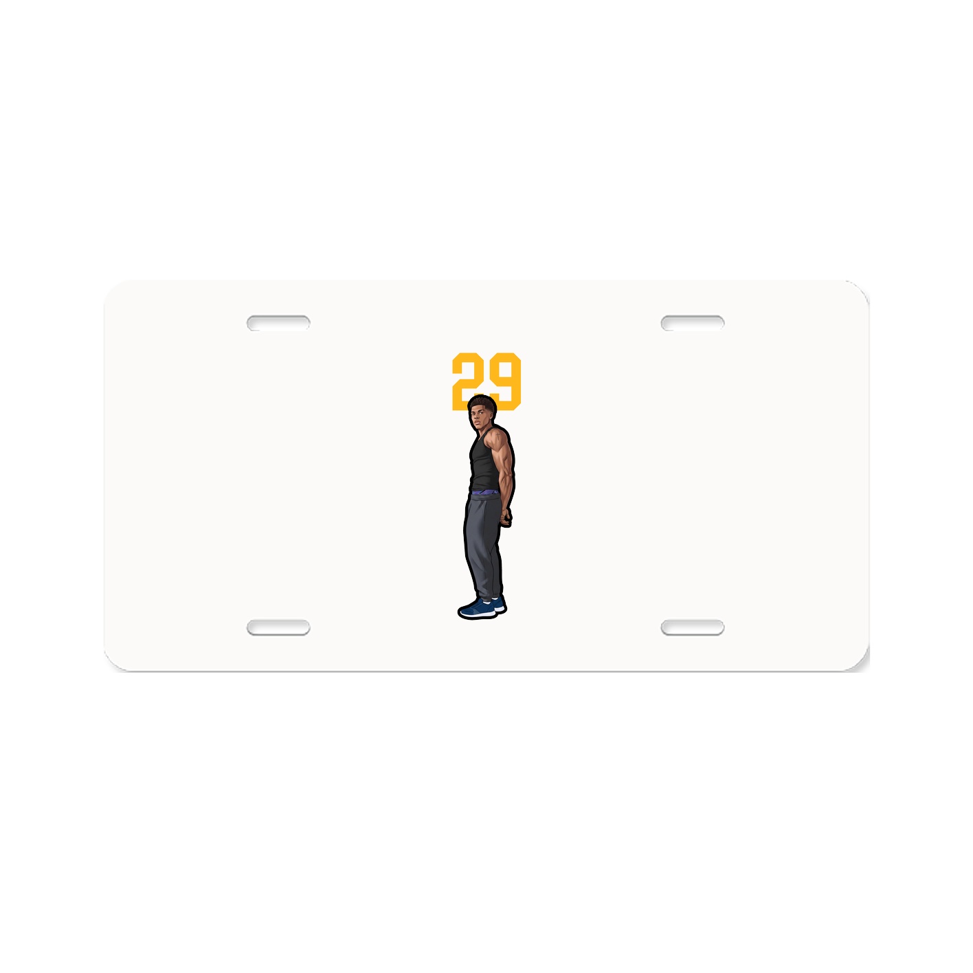 License Plate — Number Top in Classic