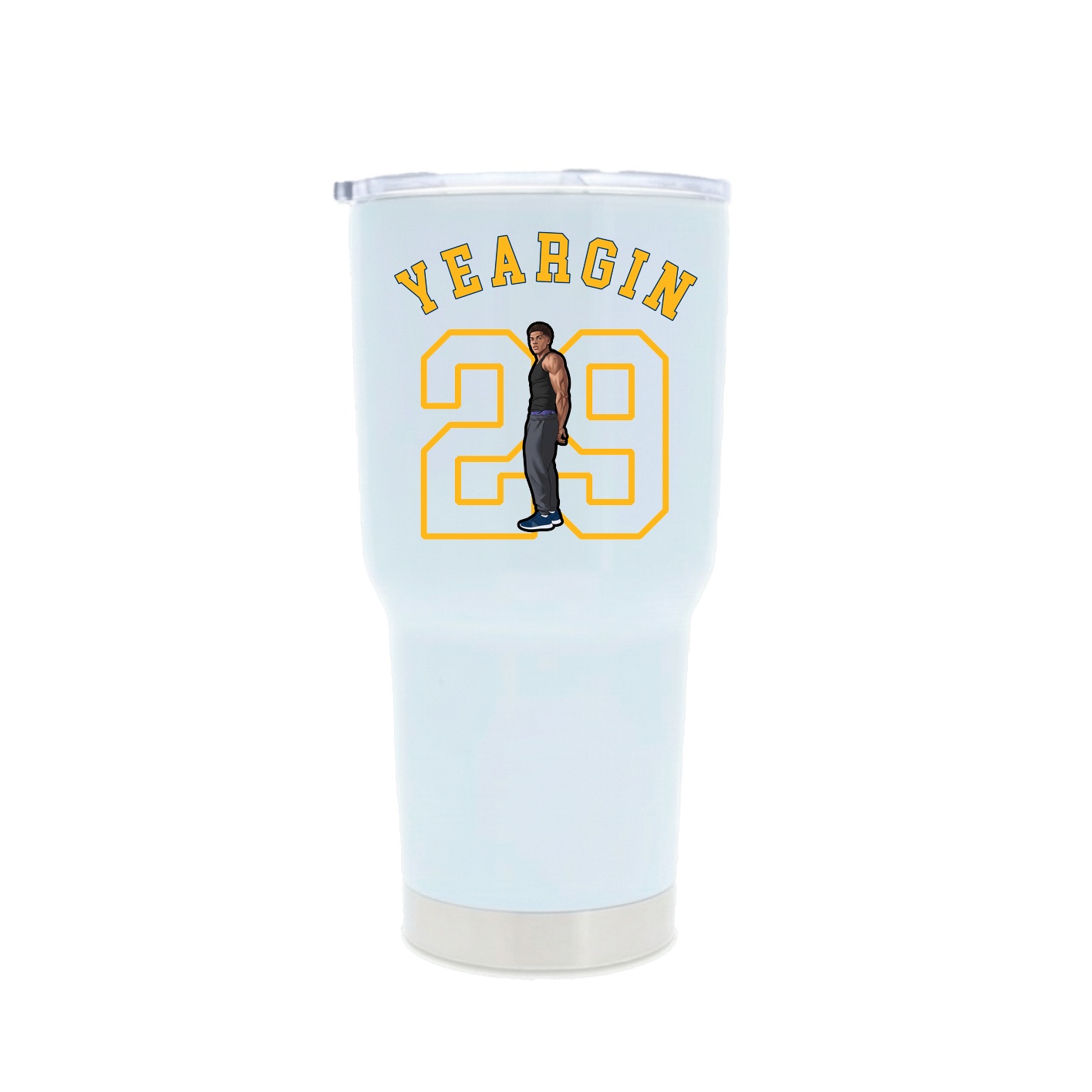 30oz Stainless Steel Tumbler — Shirsey Arch in White