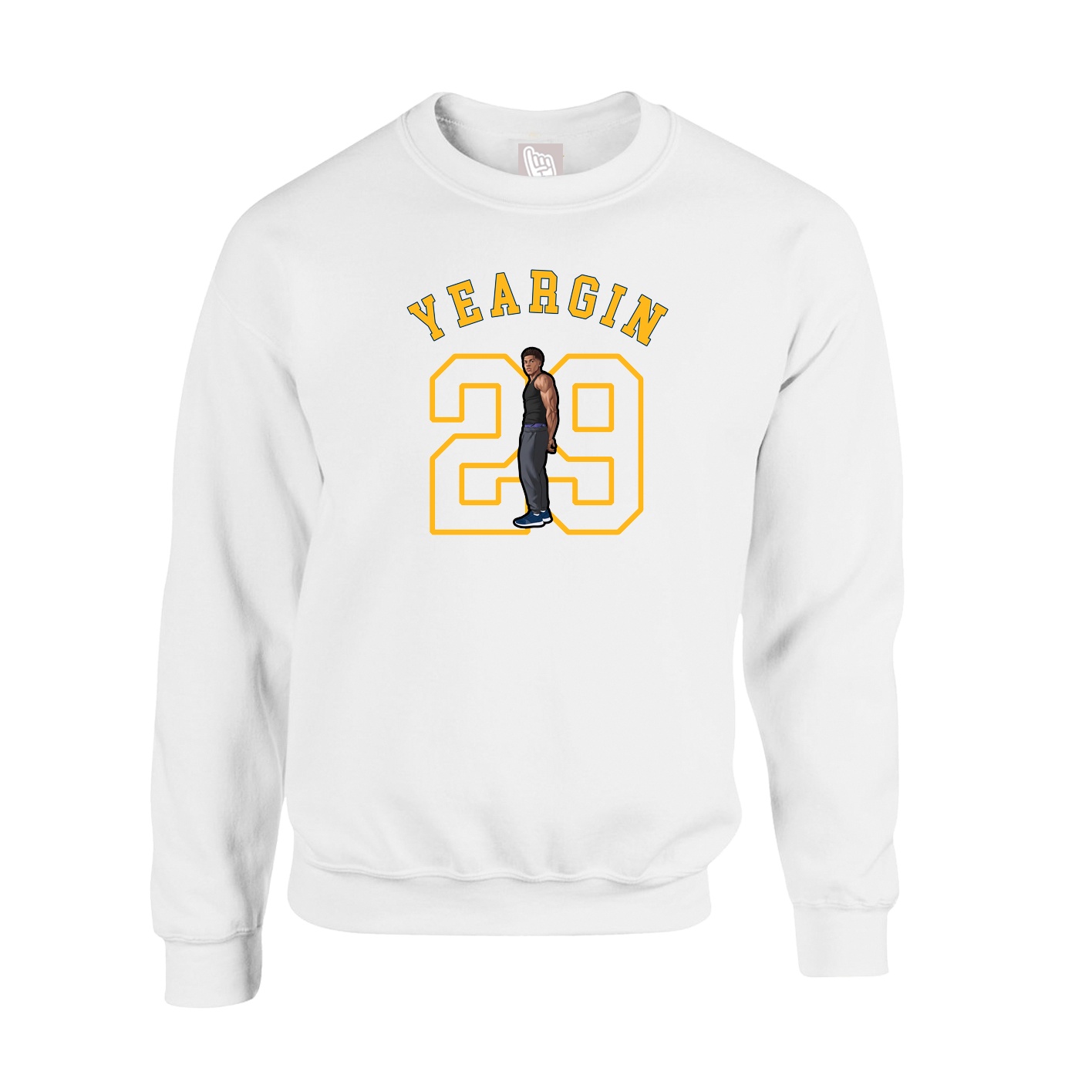 Fleece Crew — Shirsey Arch in White