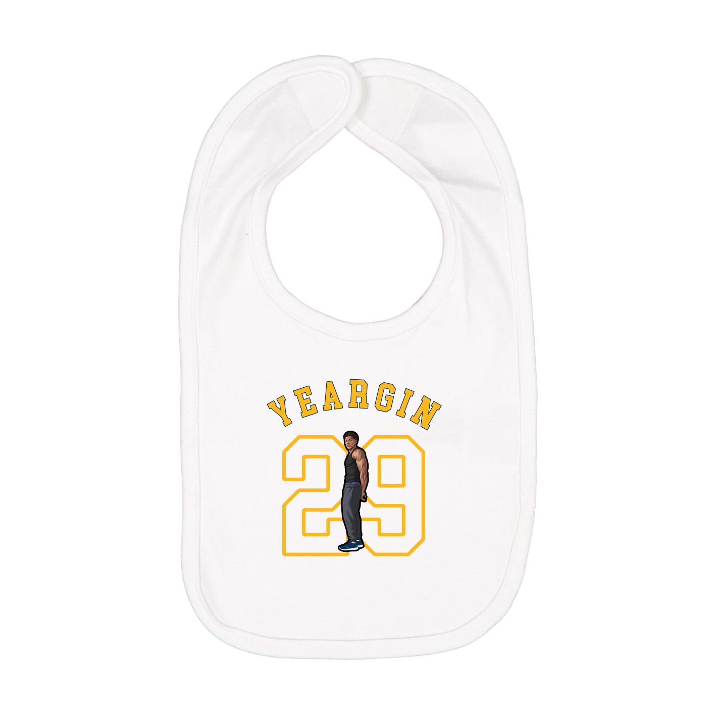 Infant Bib — Shirsey Arch in White