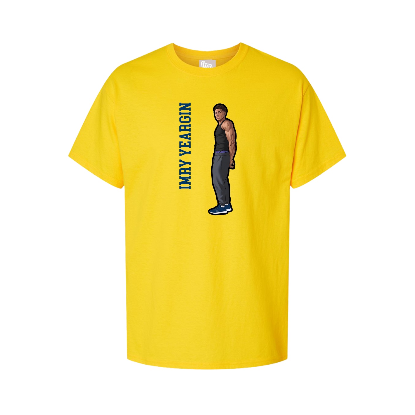 Tee — Name Vertical in Gold