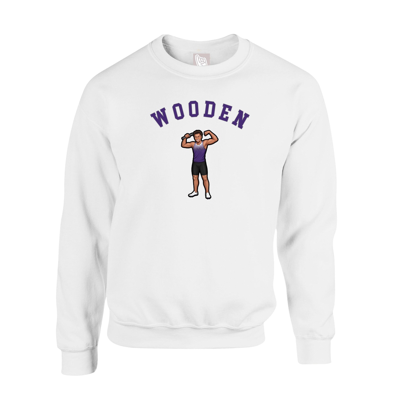 Fleece Crew — Shirsey Arch in White