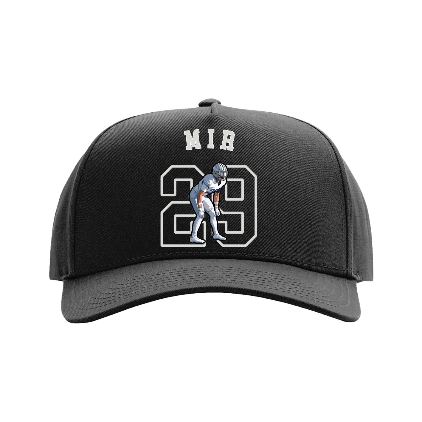 Full Fabric Five-Panel Champ Cap — Shirsey Arch in Black