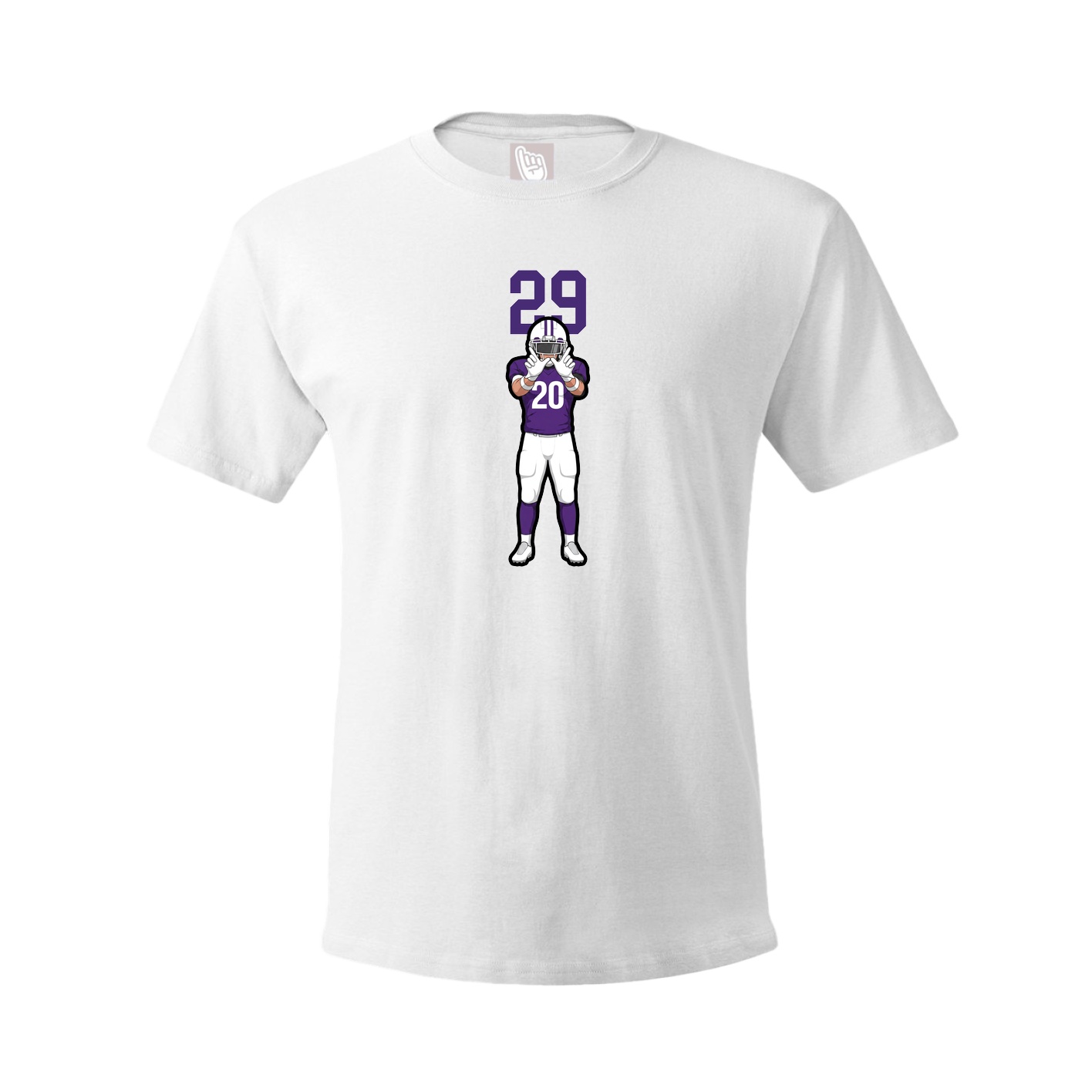 Youth Tee — Number Top in White