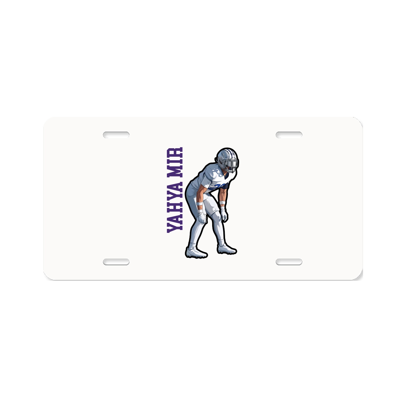 License Plate — Name Vertical in Classic