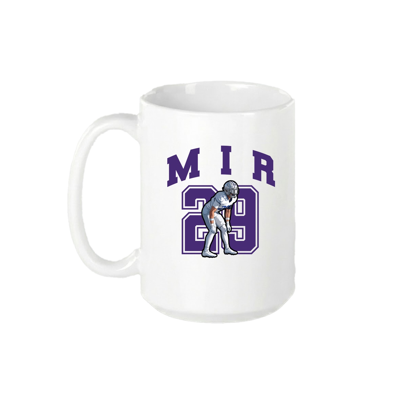 15oz Coffee Mug — Number in White
