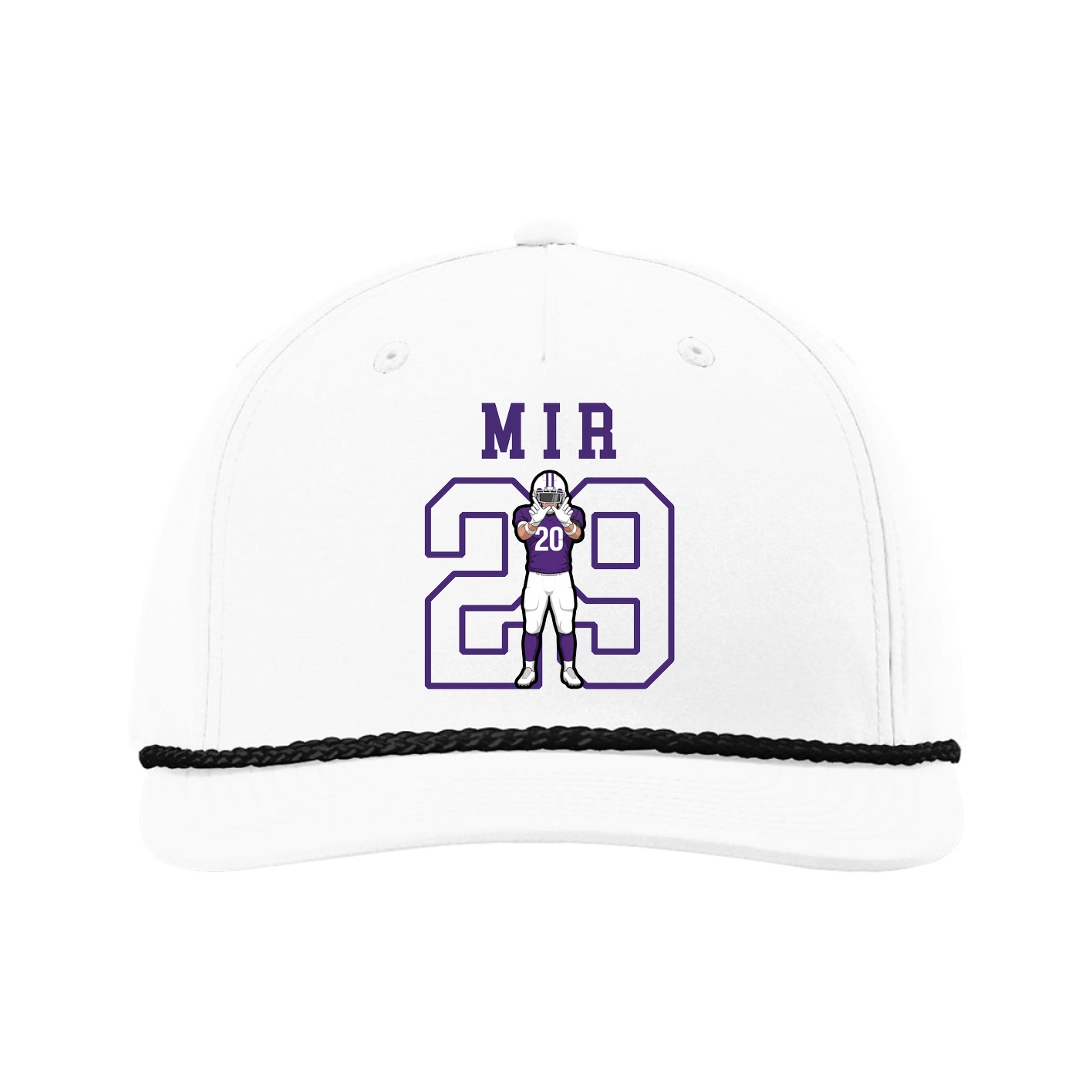 Five-Panel Classic Rope Cap — Shirsey in White
