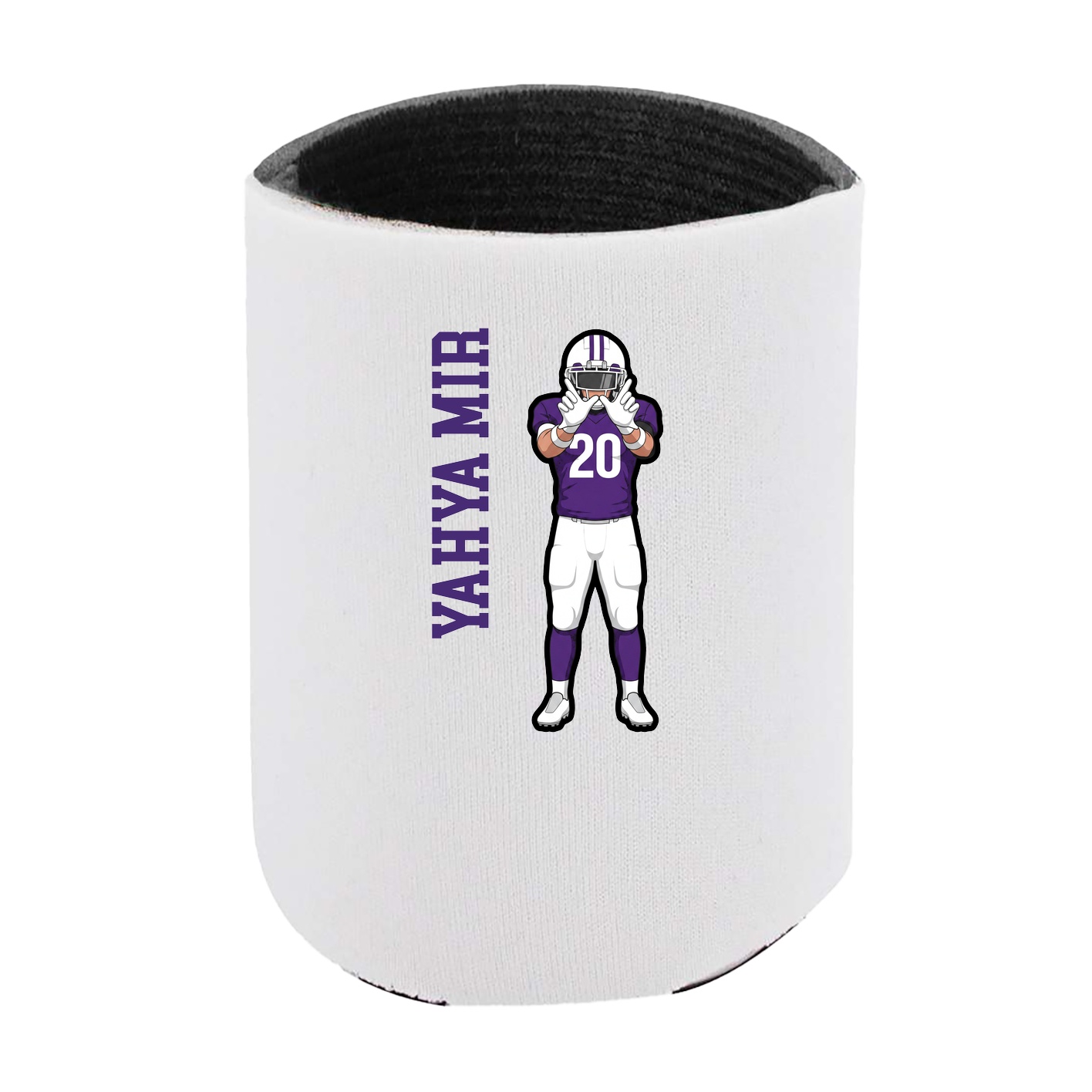 Can Holder — Name Vertical in White