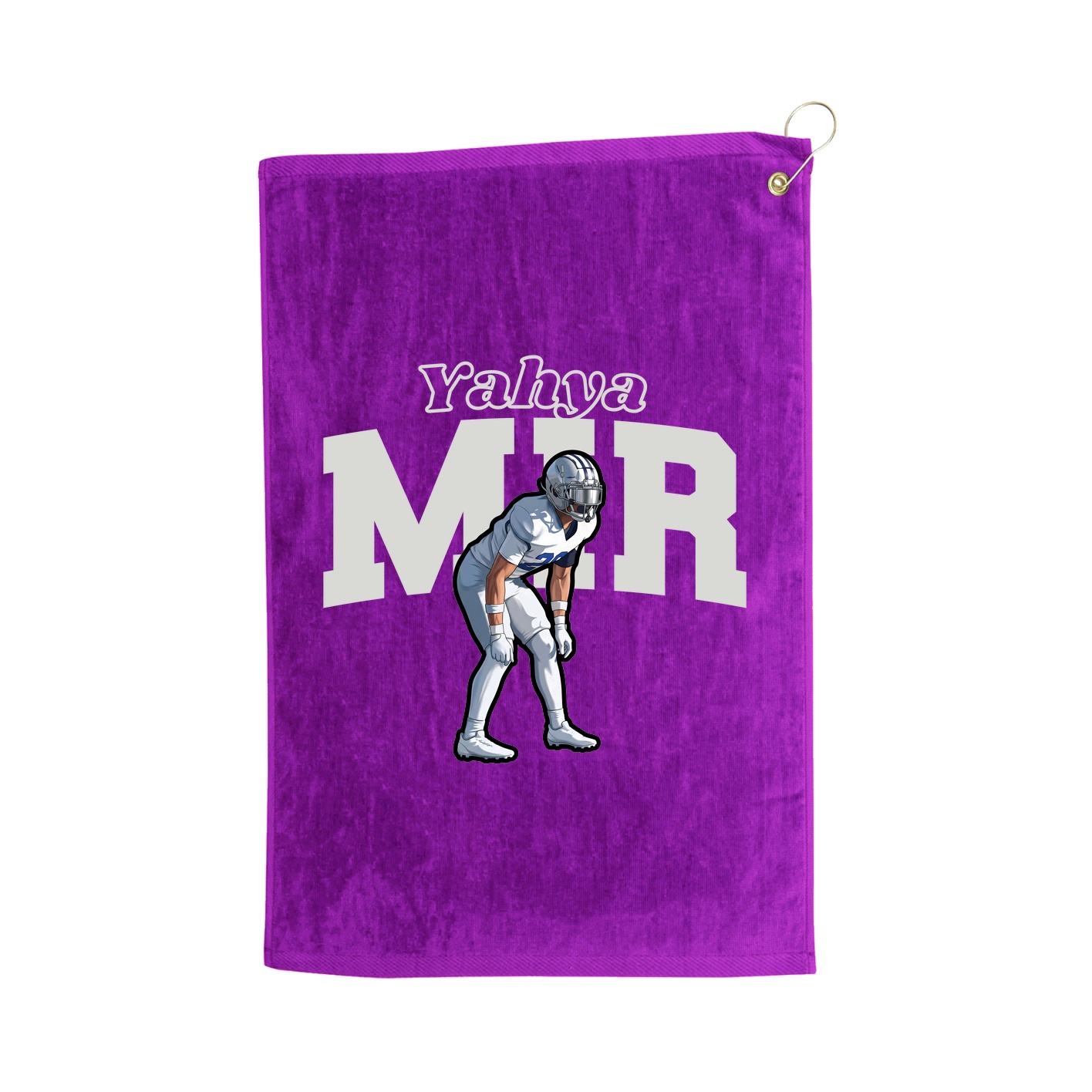 Golf Towel — Name Arch in Purple