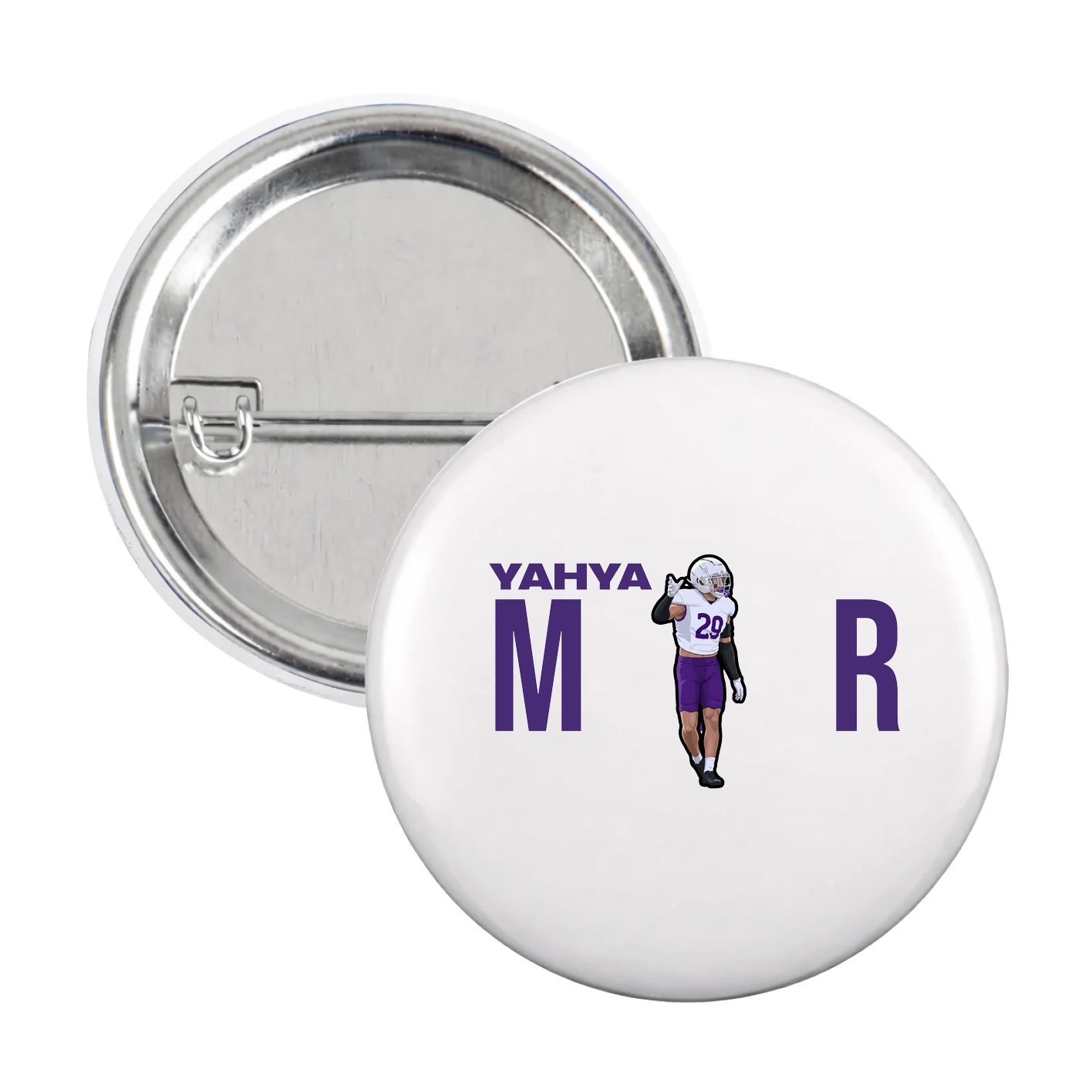 Game Day Button — Player Name in White