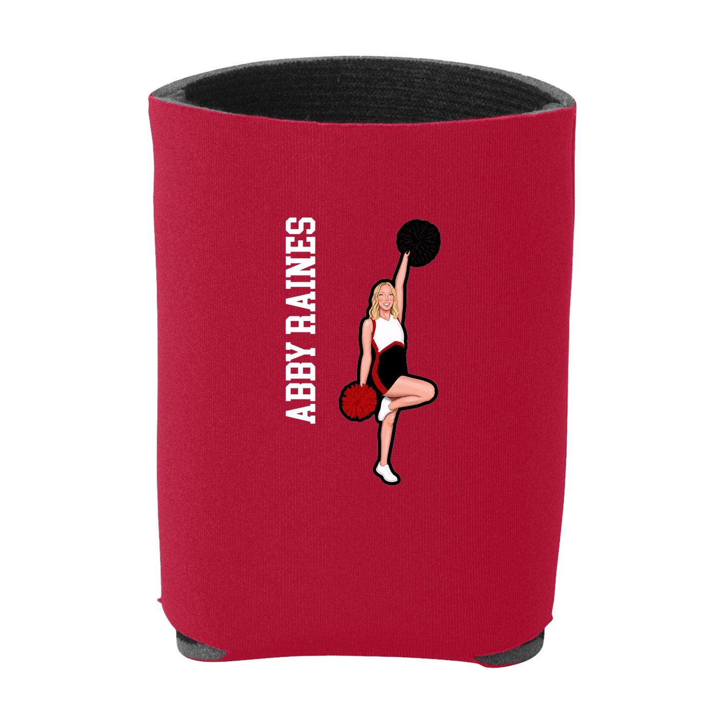 Can Holder — Name Vertical in Red