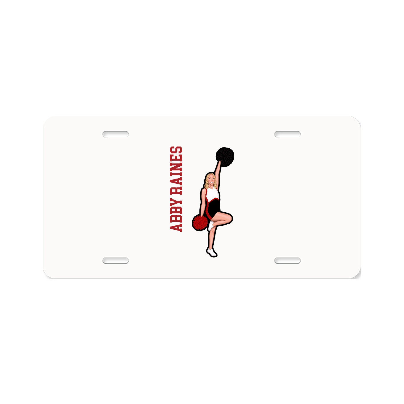 License Plate — Name Vertical in Classic