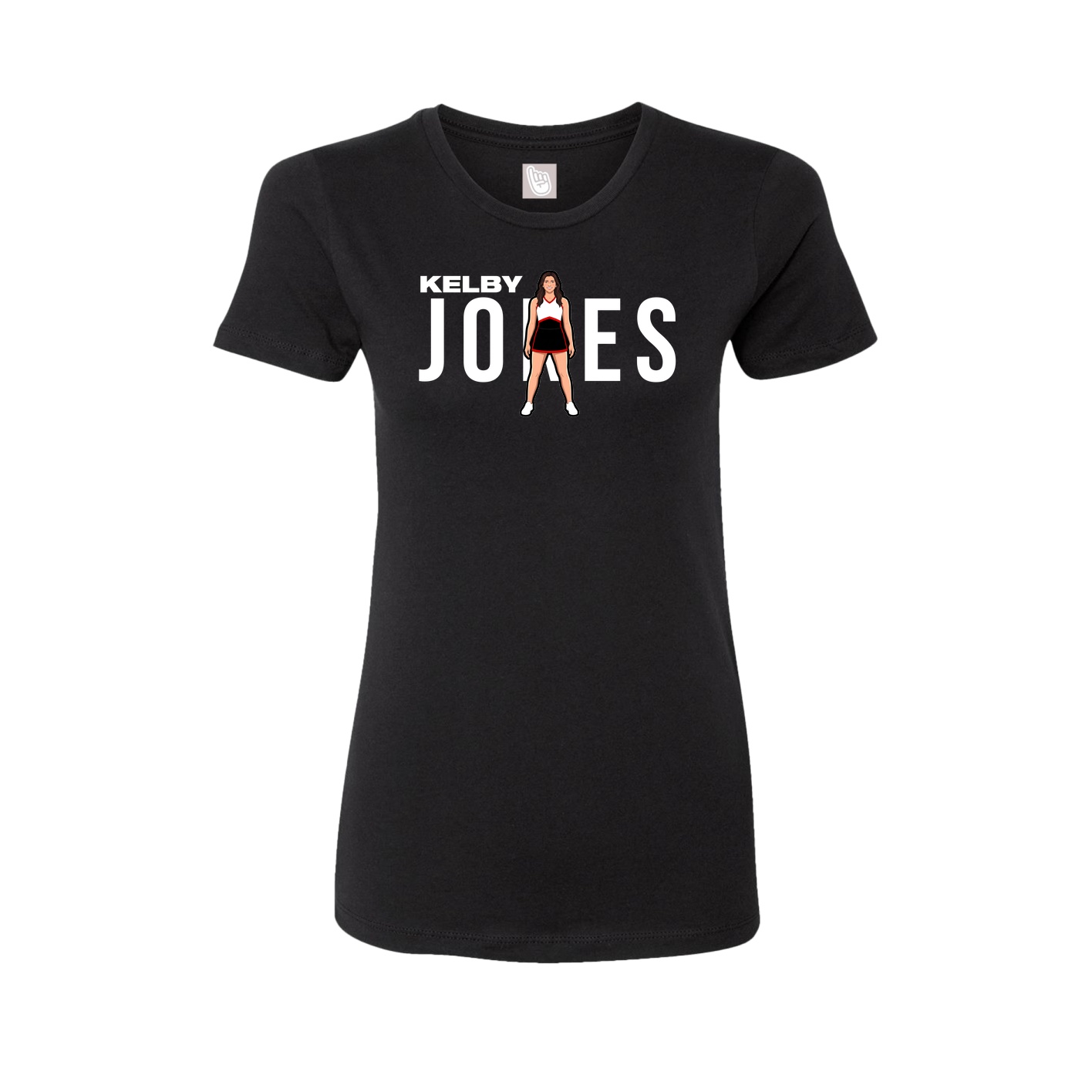 Fitted Women's Tee — Player Name in Black