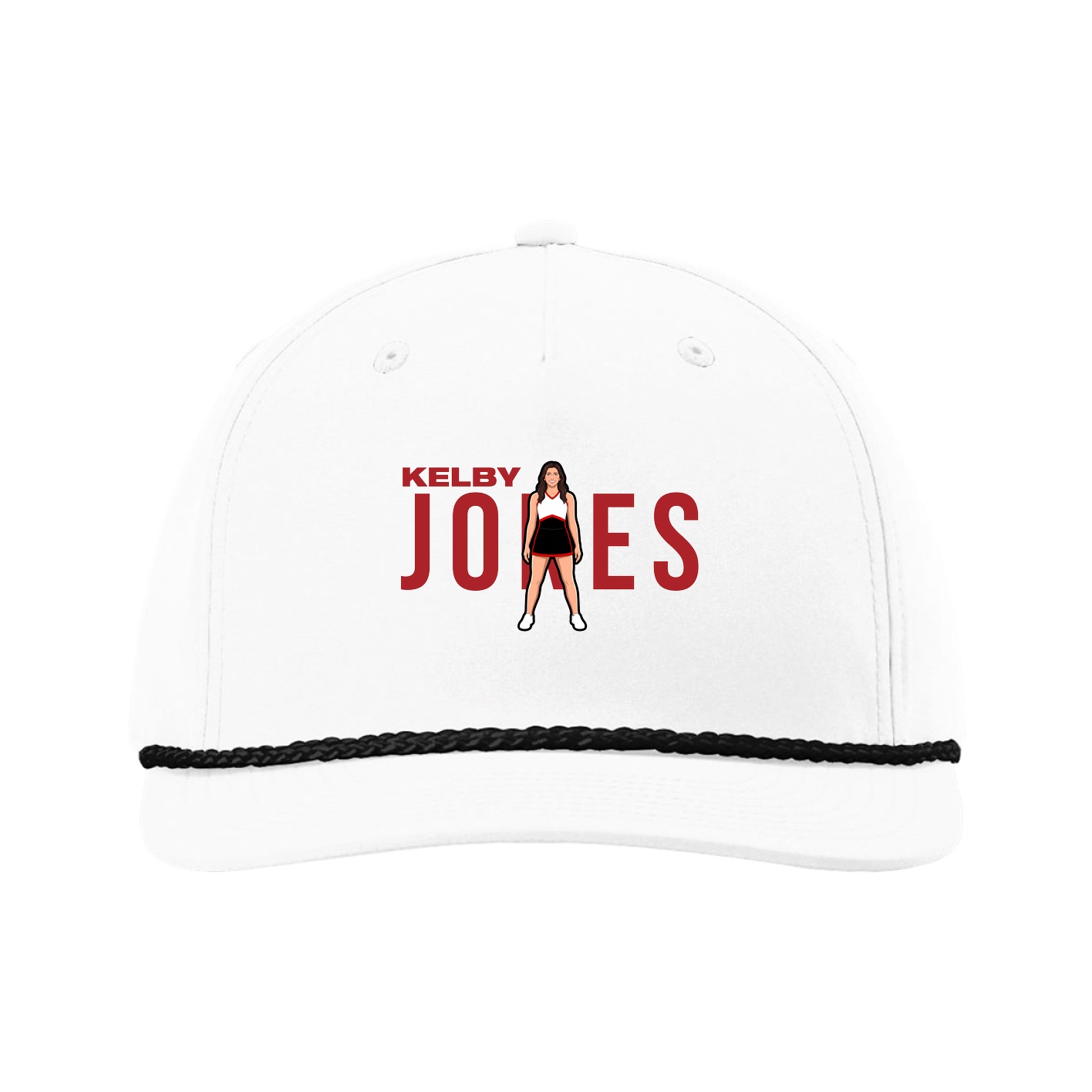 Five-Panel Classic Rope Cap — Player Name in White