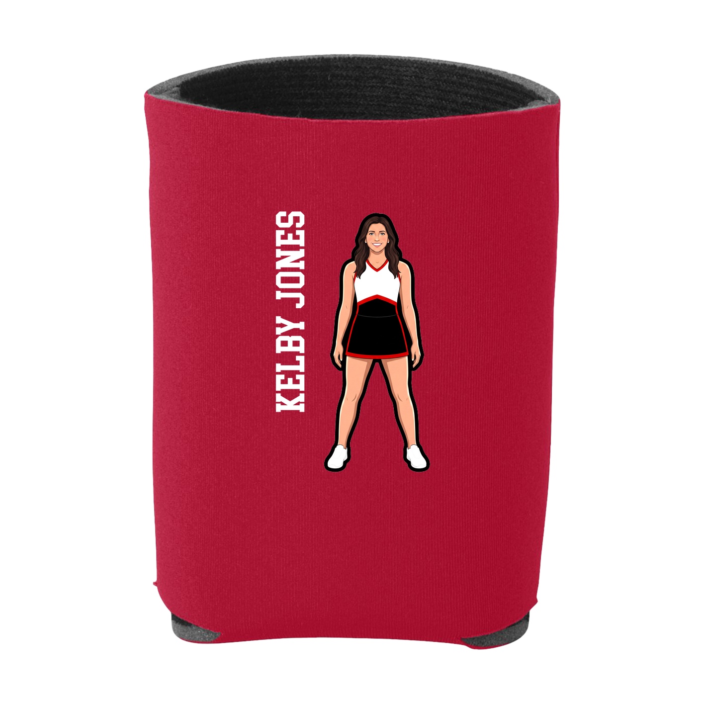 Can Holder — Name Vertical in Red