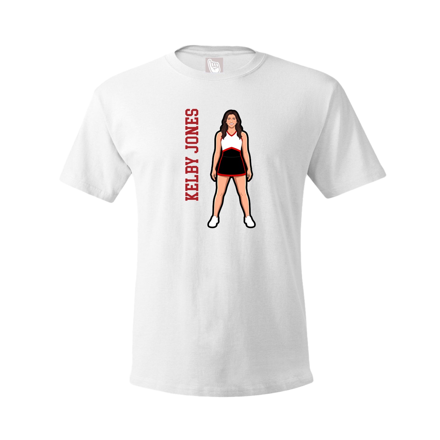 Youth Tee — Name Vertical in White