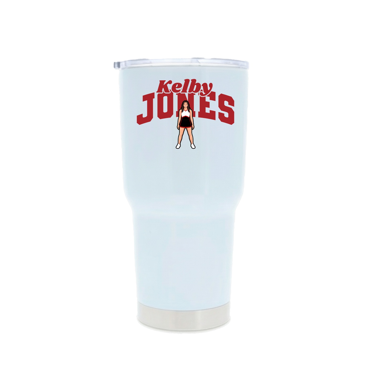 30oz Stainless Steel Tumbler — Signature Arch in White
