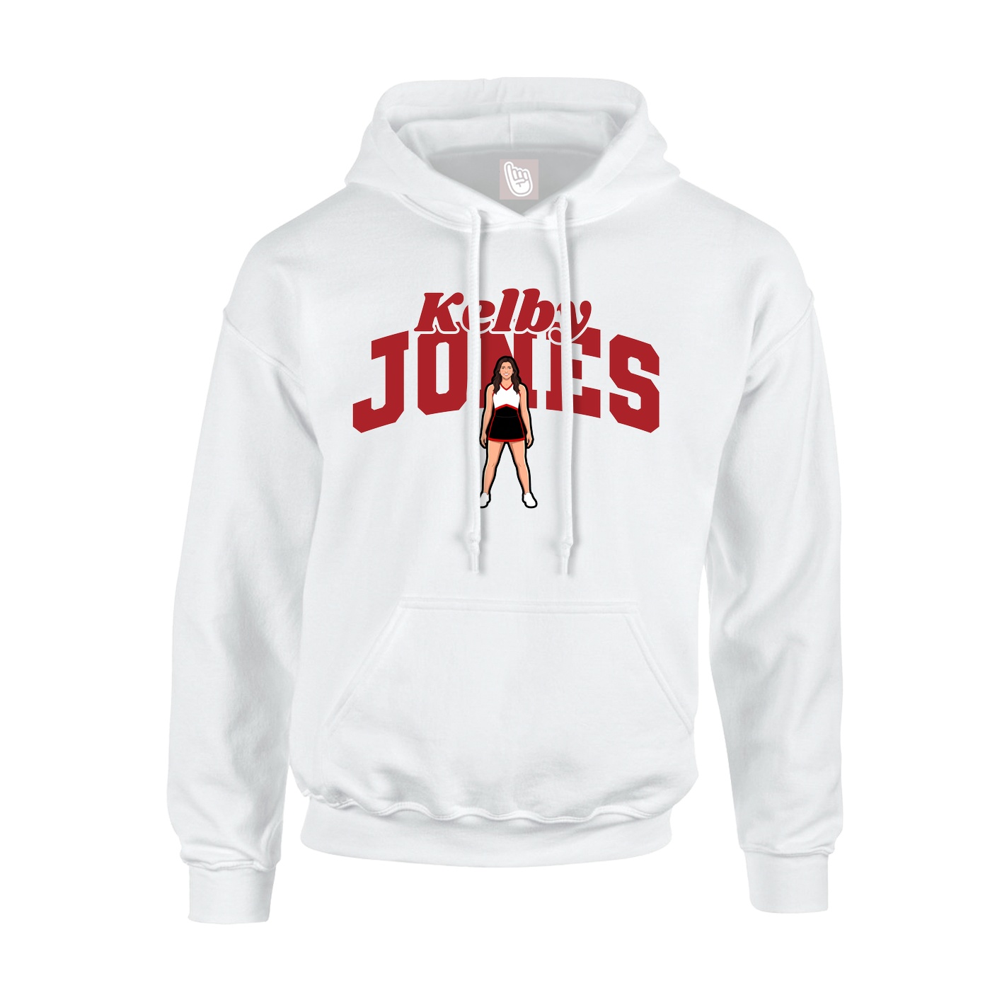 Youth Hoodie — Signature Arch in White