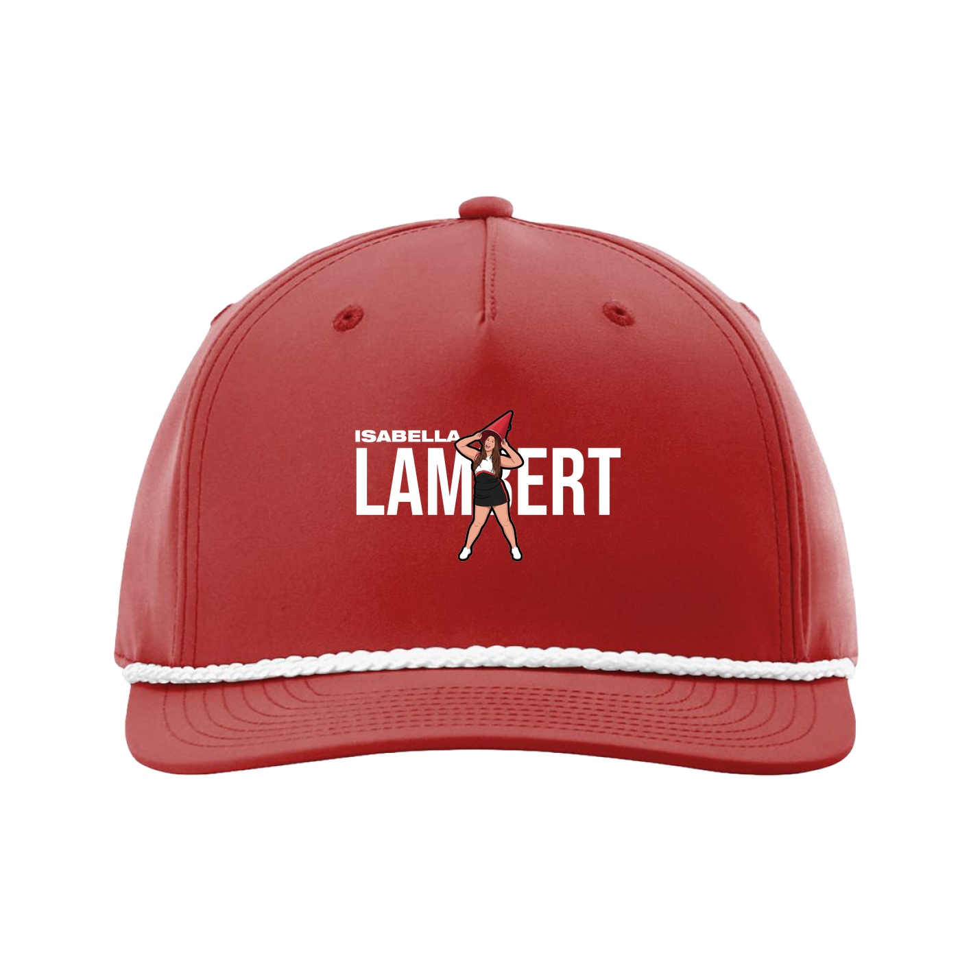 Five-Panel Classic Rope Cap — Player Name in Red