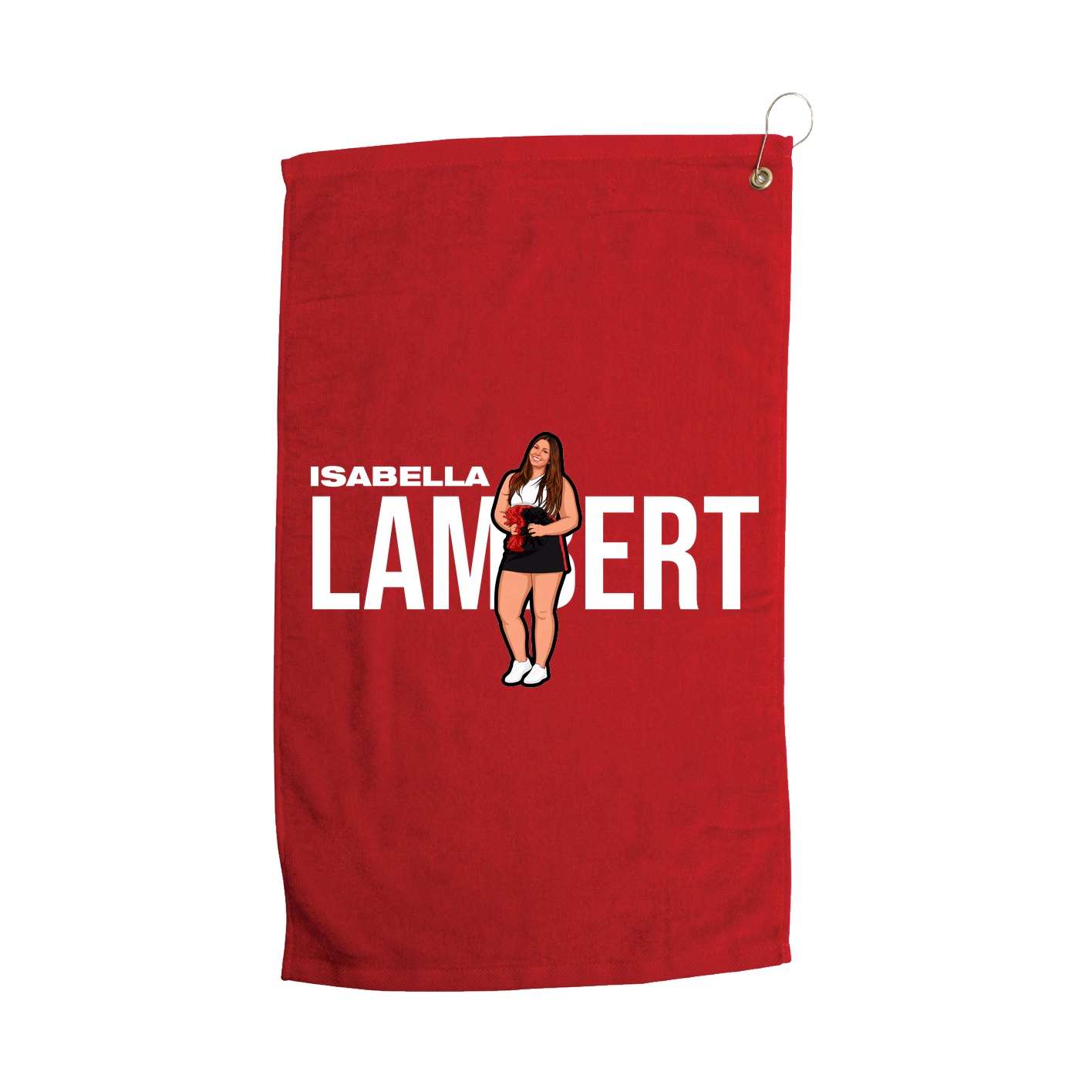 Golf Towel — Player Name in Red