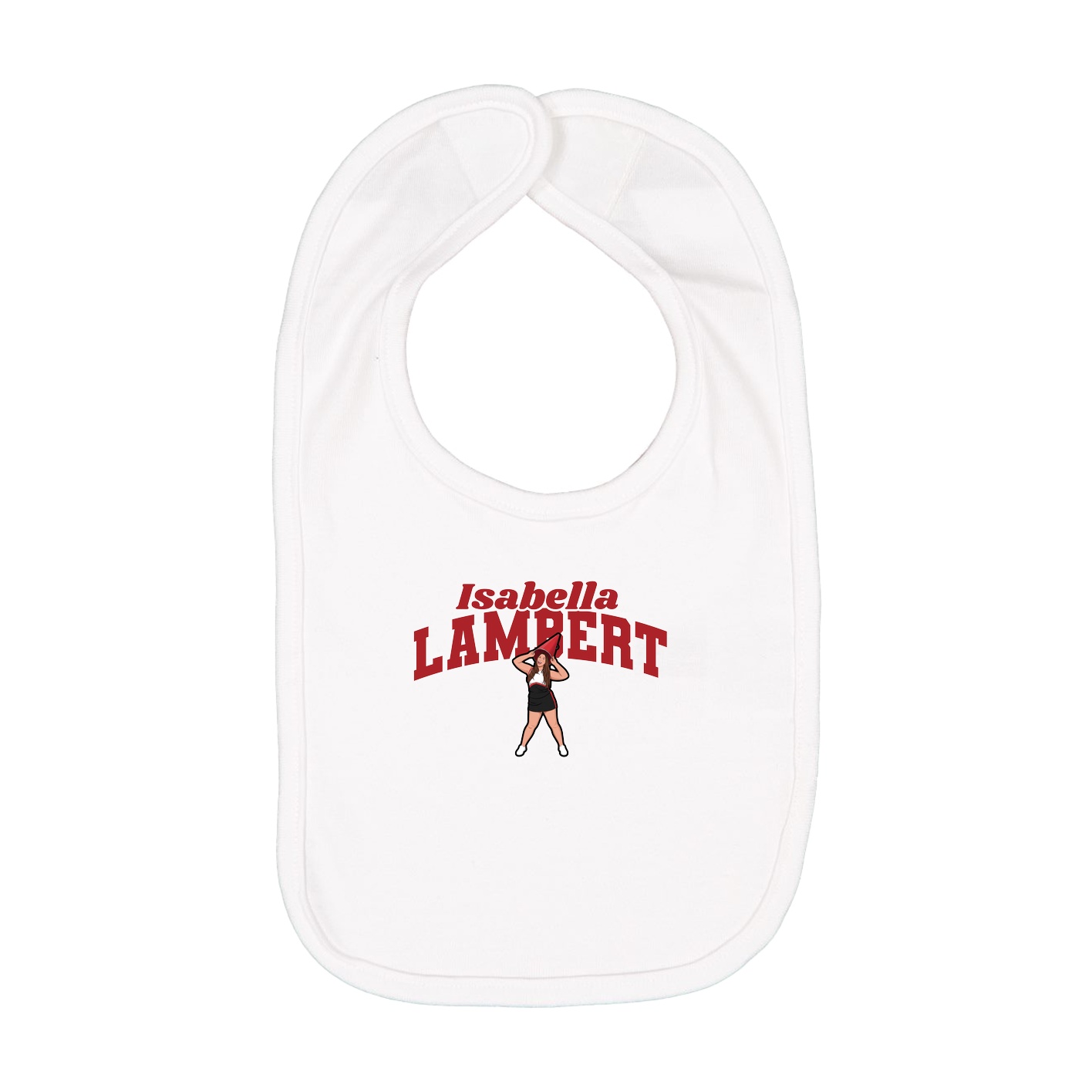 Infant Bib — Signature Arch in White