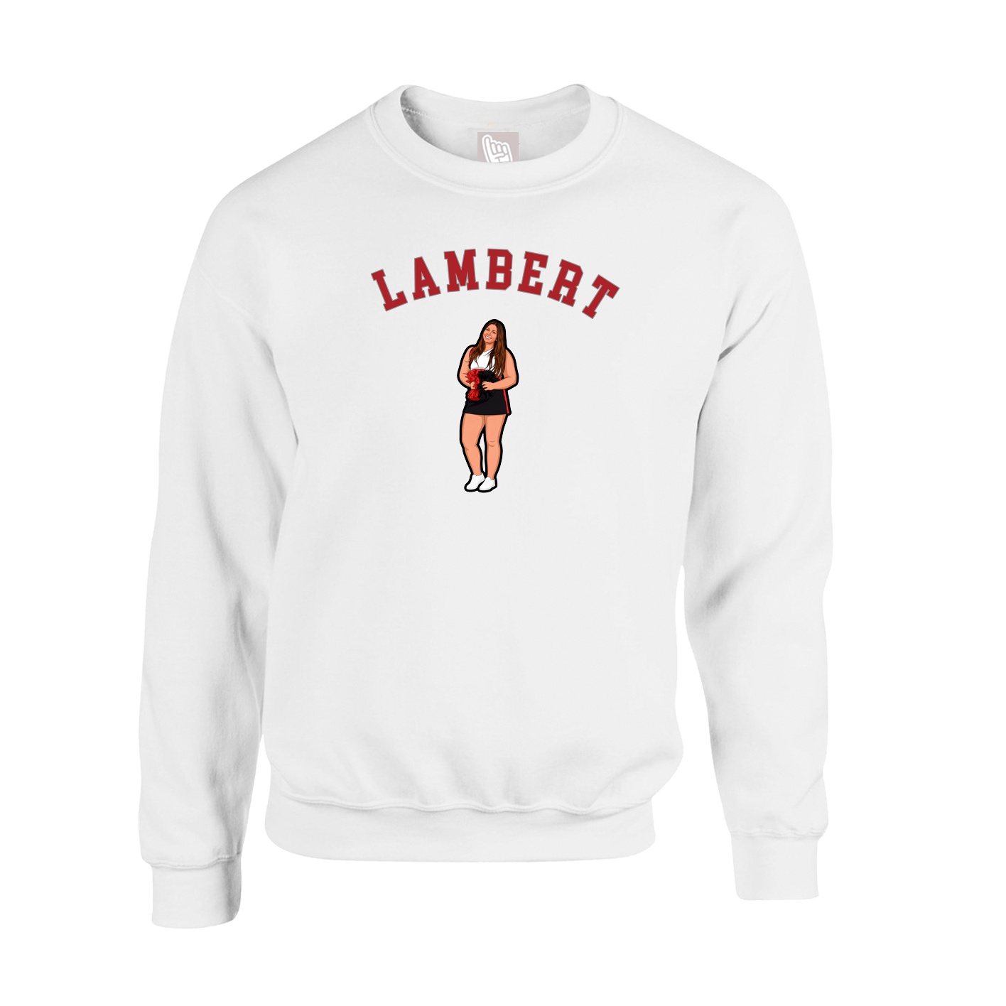 Fleece Crew — Shirsey Arch in White