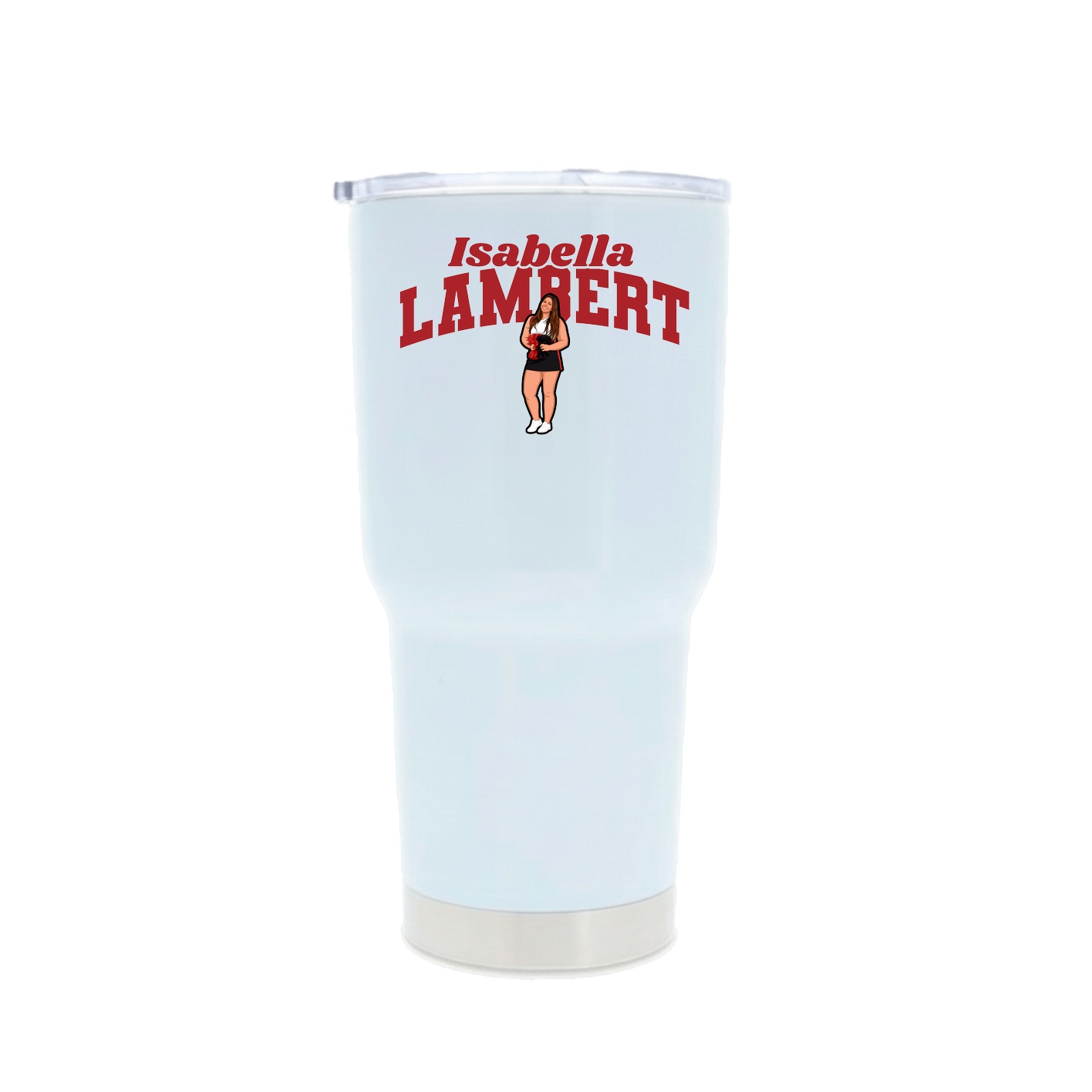 30oz Stainless Steel Tumbler — Signature Arch in White