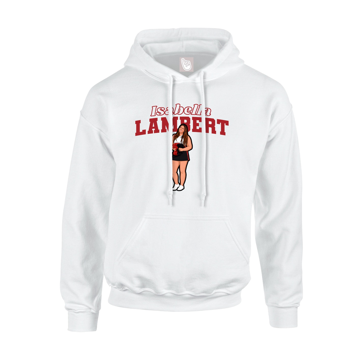 Hoodie — Name Arch in White