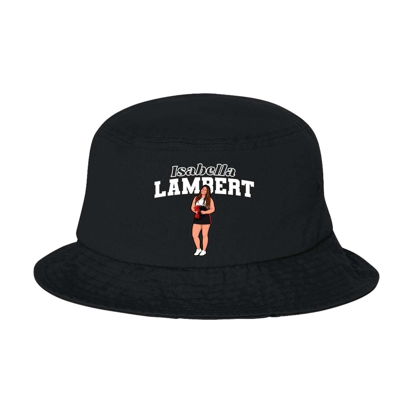 Bucket Cap — Name Arch in Black