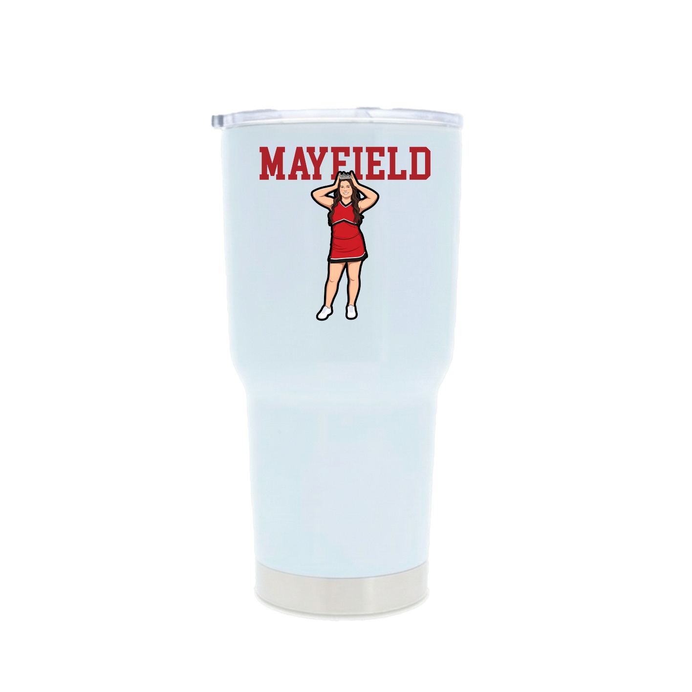 30oz Stainless Steel Tumbler — Shirsey in White