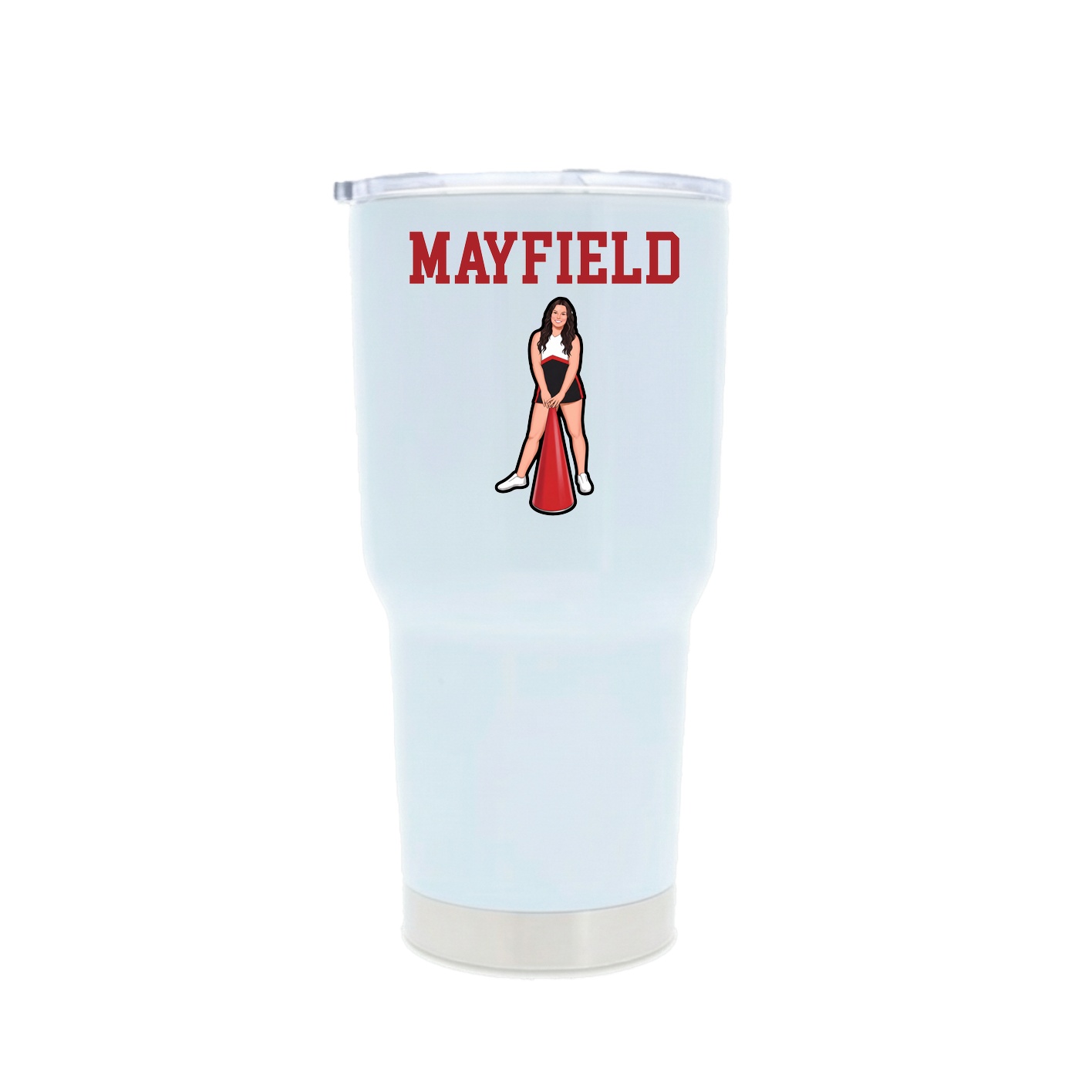30oz Stainless Steel Tumbler — Shirsey in White