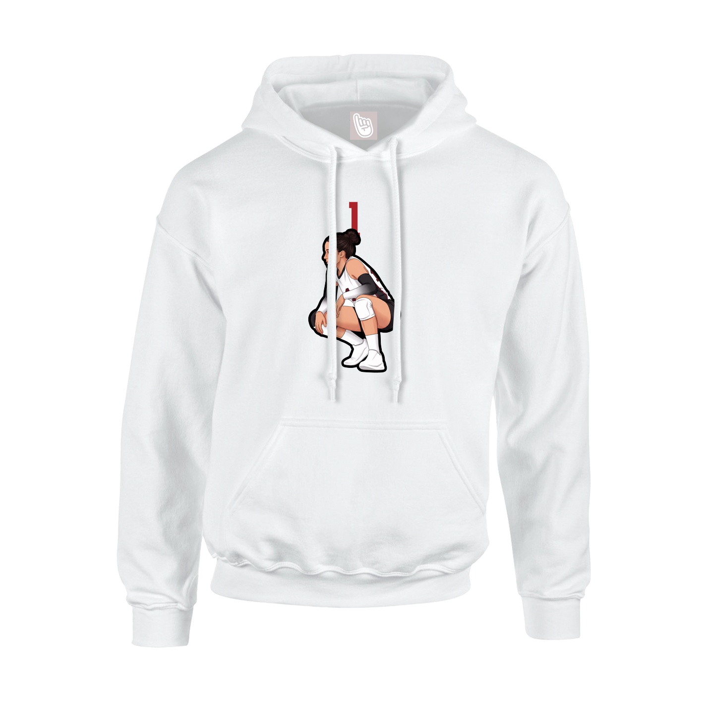 Hoodie — Number Top in White