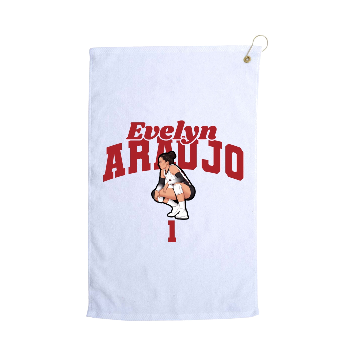 Golf Towel — Signature Arch in White