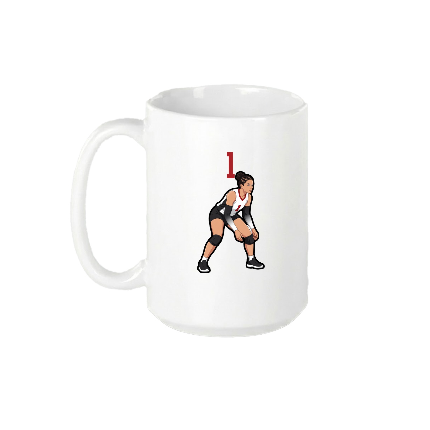 15oz Coffee Mug — Number Top in White
