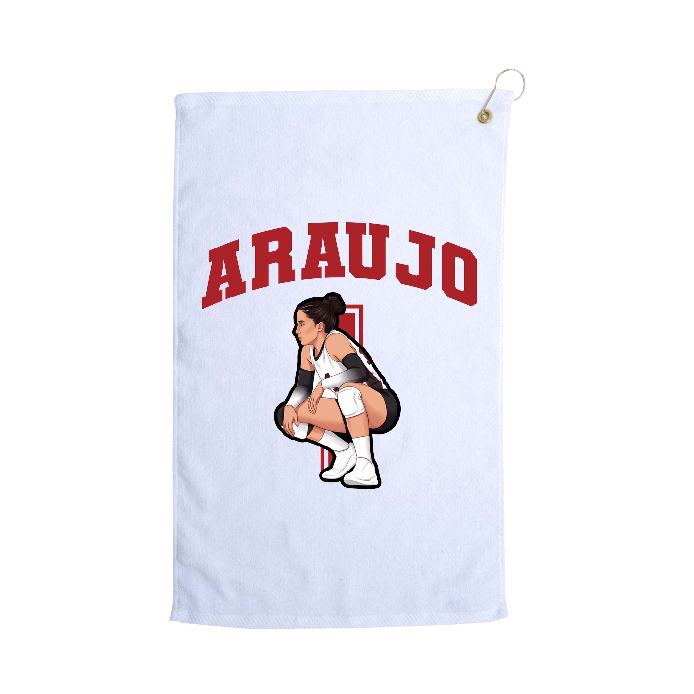 Golf Towel — Number in White