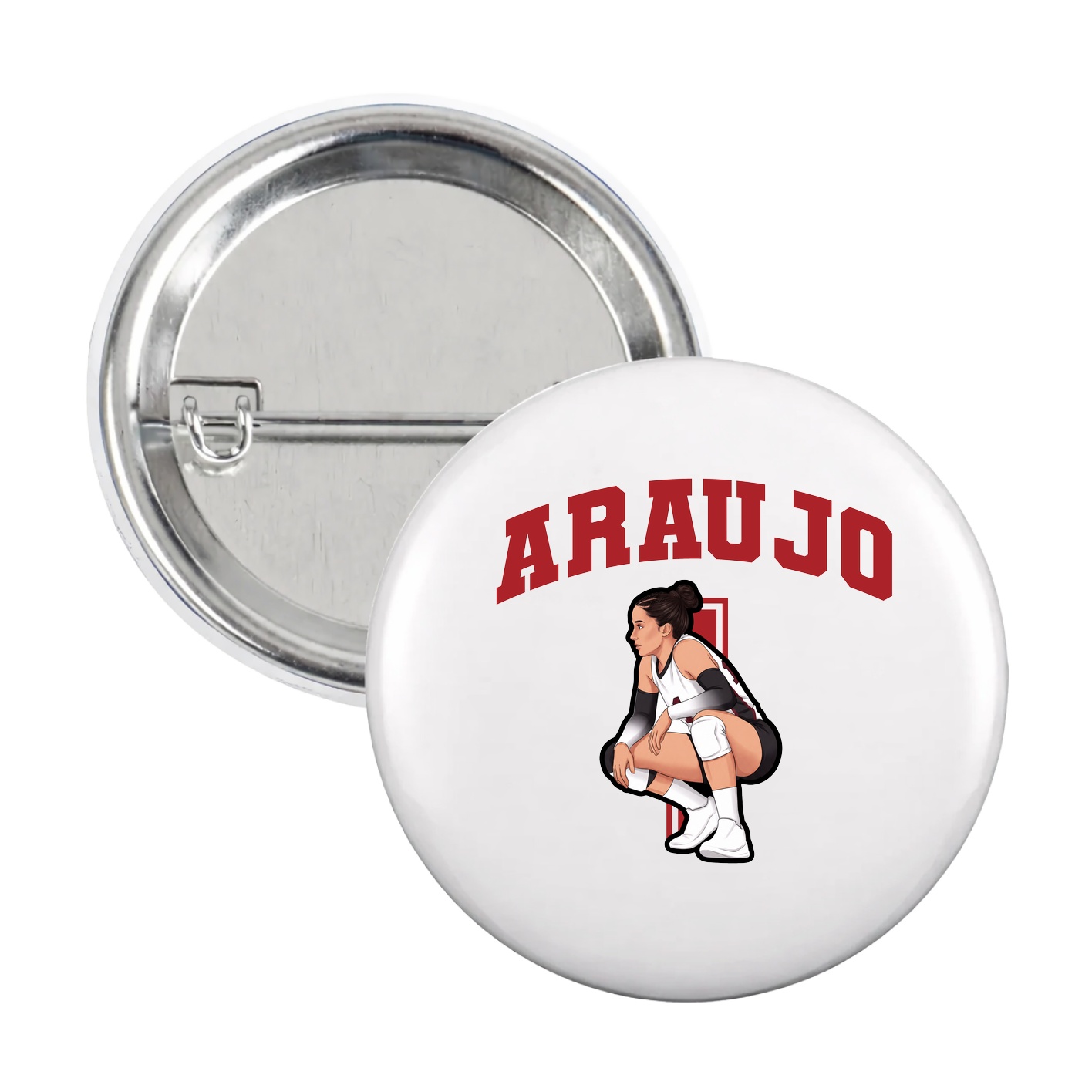 Game Day Button — Number in White