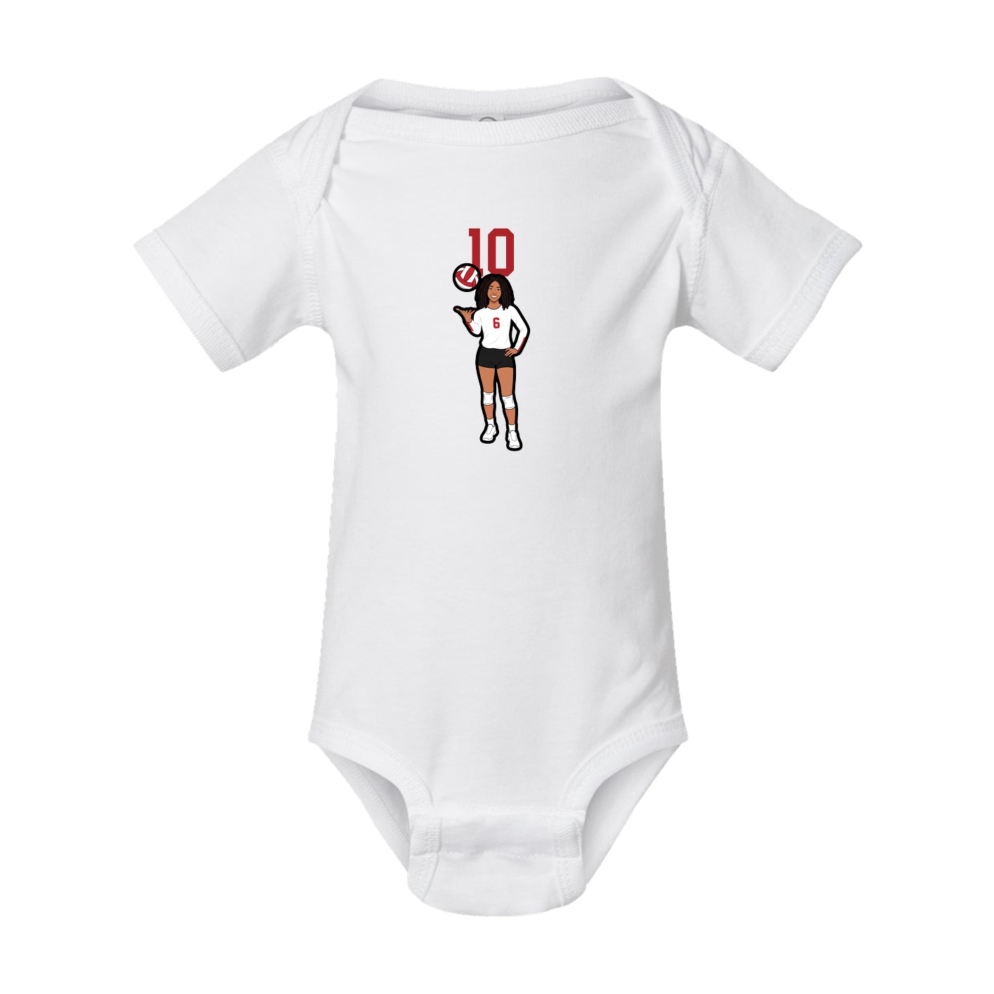 Baby Onesie — Number Top in White