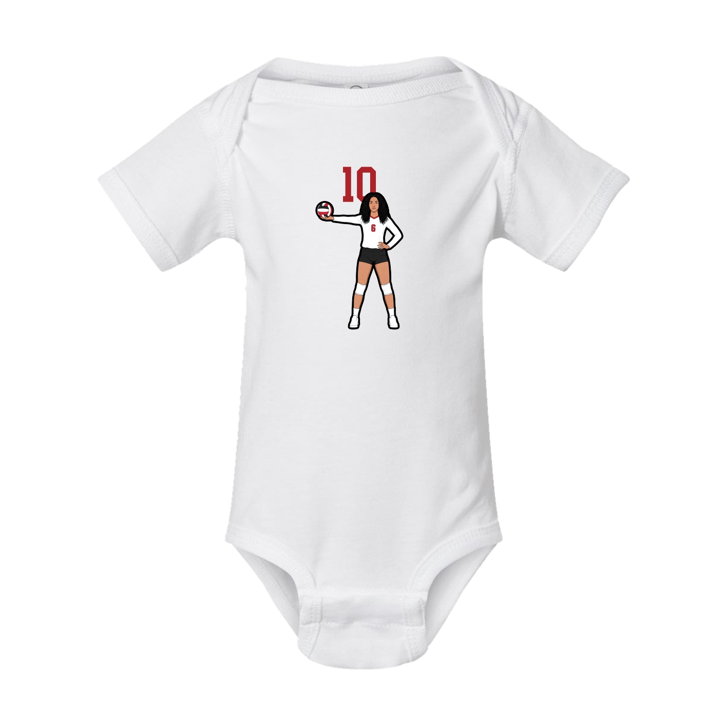 Baby Onesie — Number Top in White