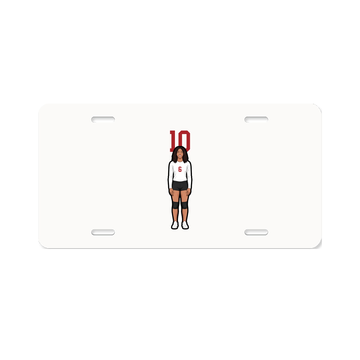 License Plate — Number Top in Classic