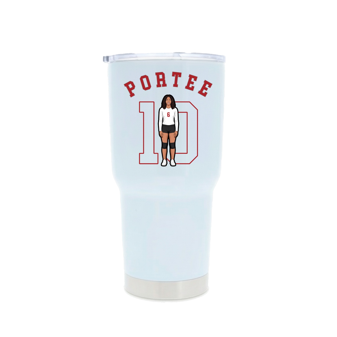 30oz Stainless Steel Tumbler — Shirsey Arch in White