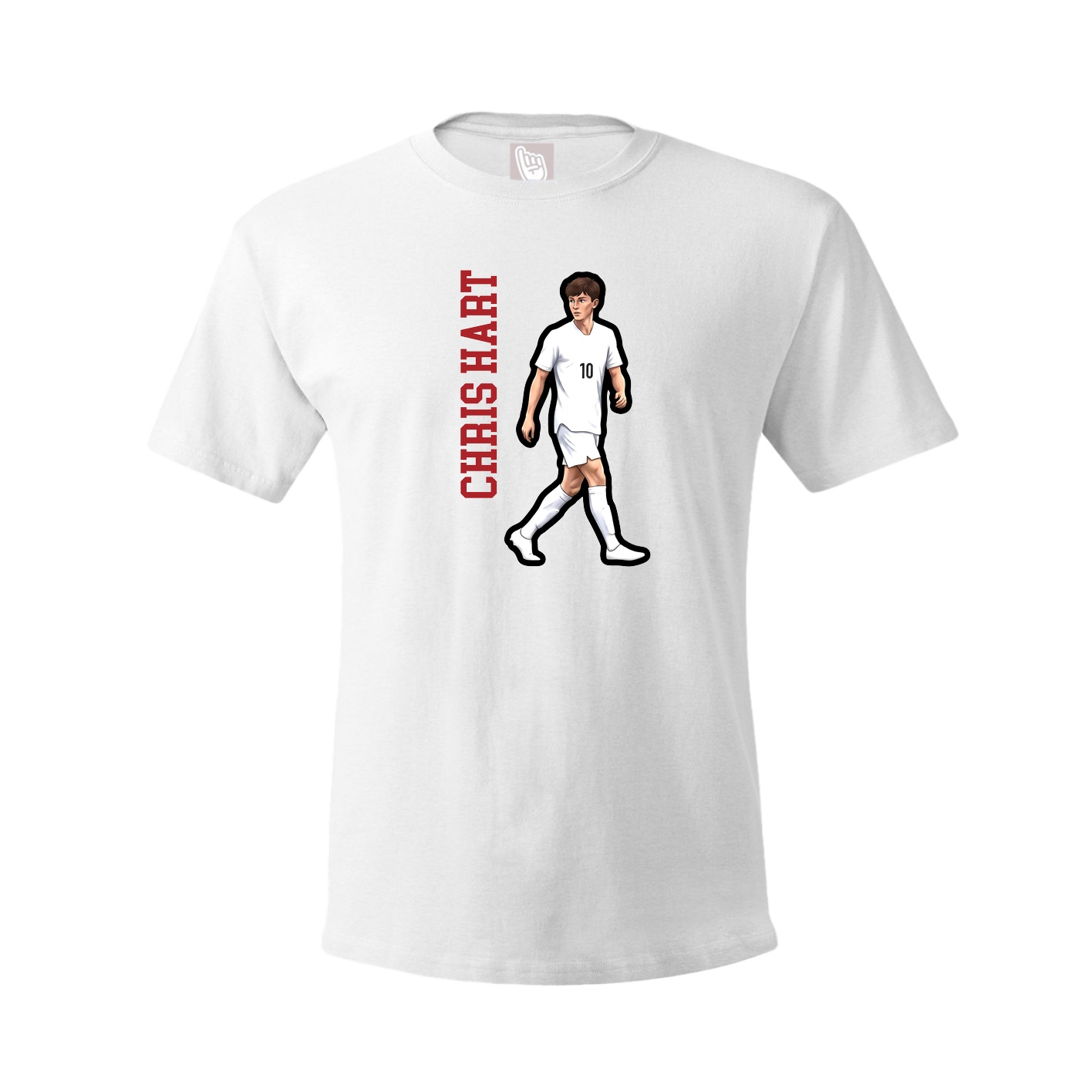 Tee — Name Vertical in White