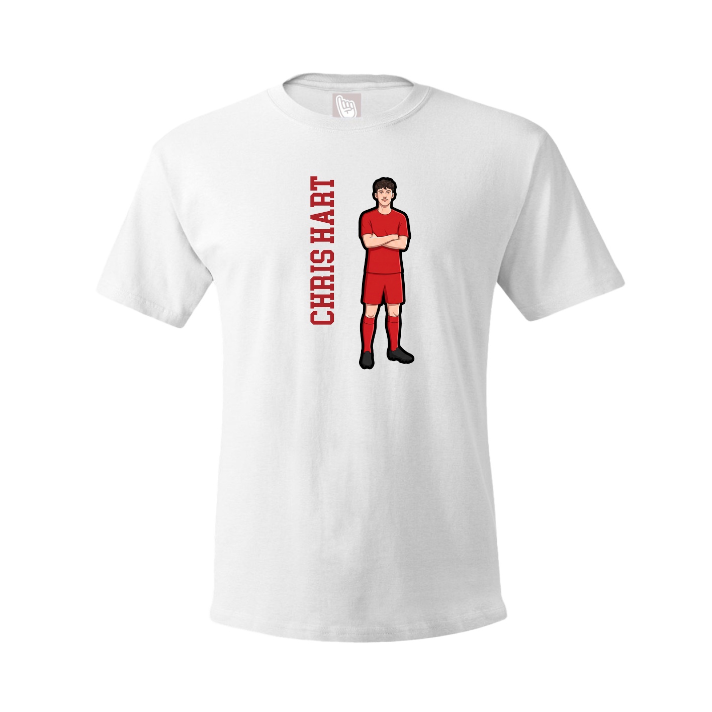 Tee — Name Vertical in White