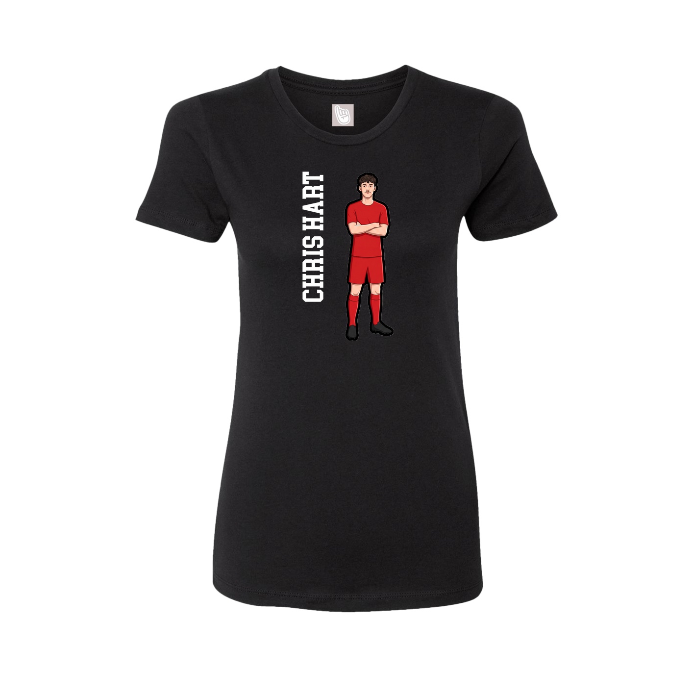 Womens Tee — Name Vertical in Black