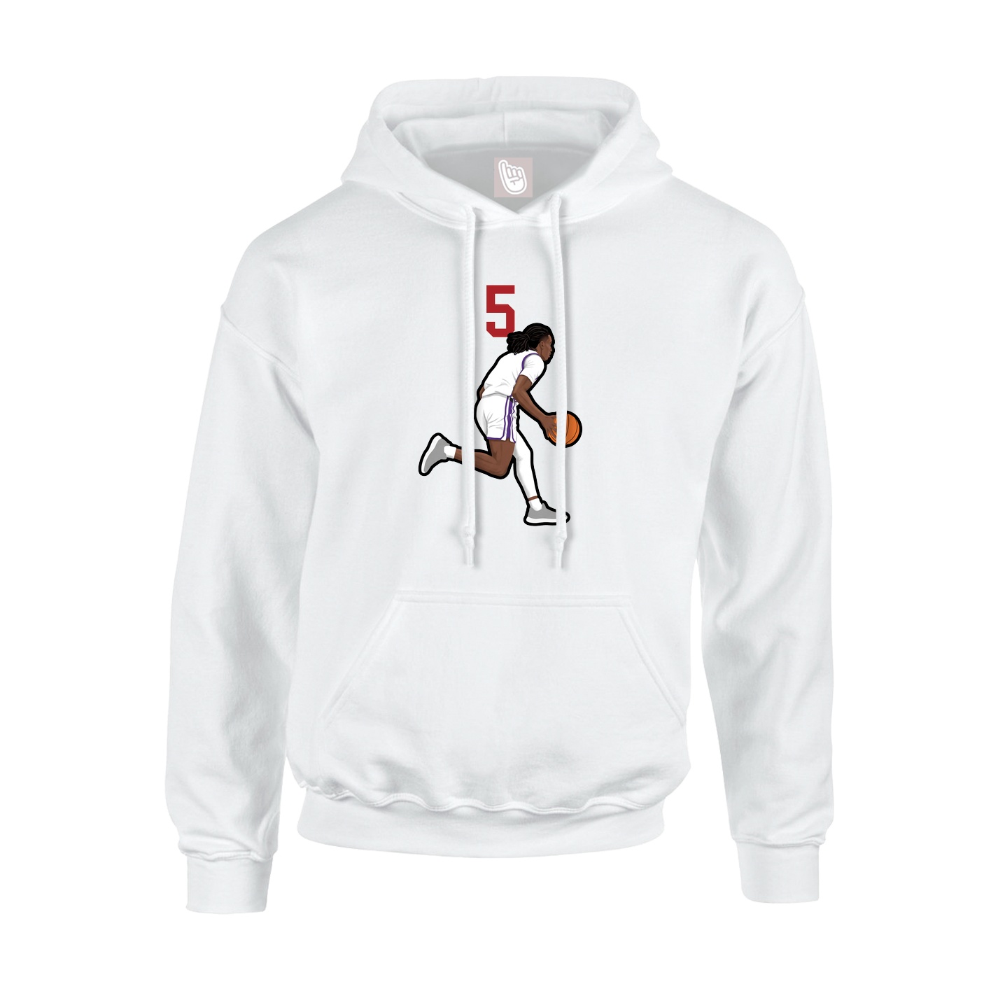 Hoodie — Number Top in White