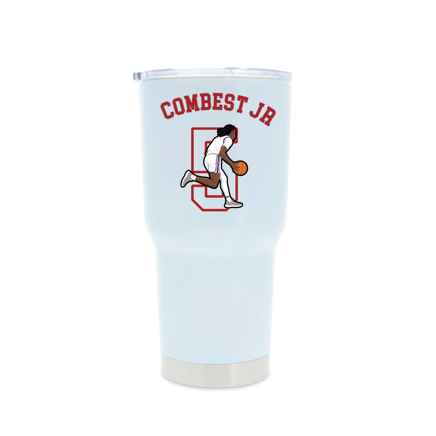 30oz Stainless Steel Tumbler — Shirsey Arch in White